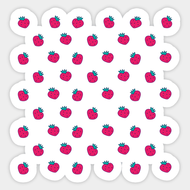 Strawberries Sticker by EfectoMariposa